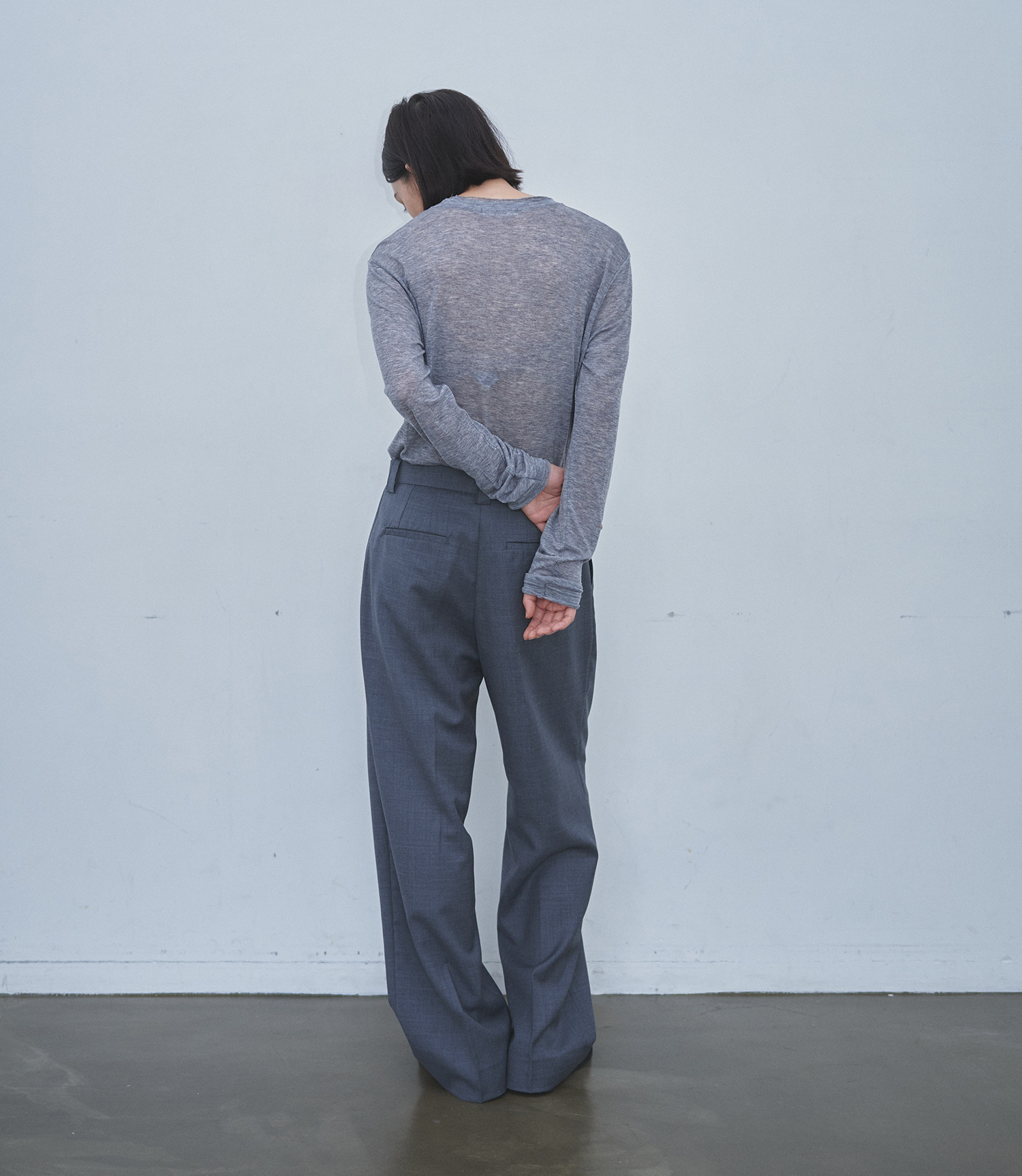 WOOL BLEND CHINOS GRAY / OAF